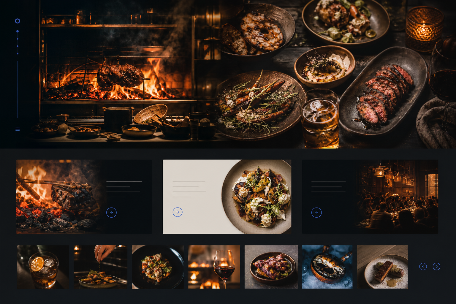 Cinder Table website concept
